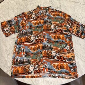 Vintage style OSU Cowboys Orange Graphic Men's Shirt